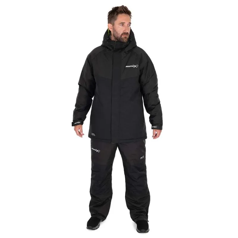 Fox Matrix Ensemble Veste Et Salopette Homme Therma Foil Winter Suit - Noir * Vestes De Pêche