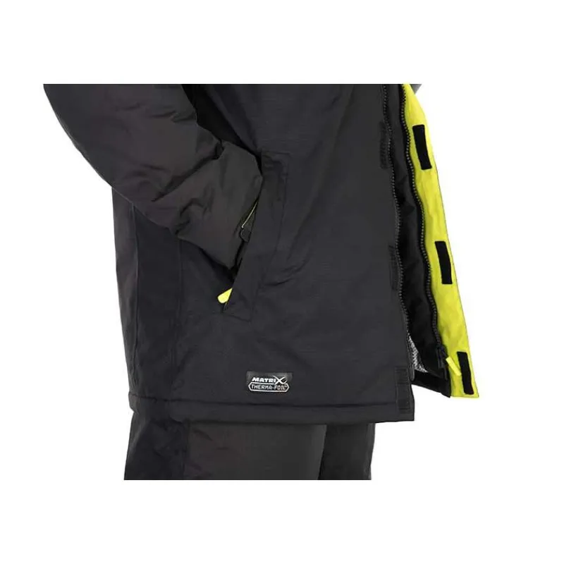 Fox Matrix Ensemble Veste Et Salopette Homme Therma Foil Winter Suit - Noir * Vestes De Pêche