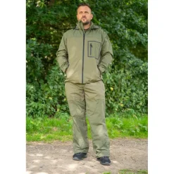 Korum Ensemble Veste Et Salopette Homme Superseal Waterproof - Kaki * Vestes De Pêche