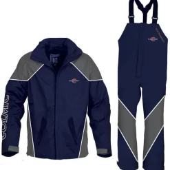 Colmic Ensemble Veste Et Salopette Homme Suite Hq Rain Official Team - Bleu * Vestes De Pêche