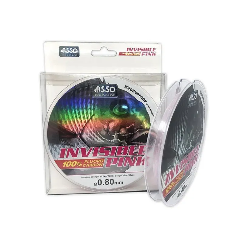 Asso Fluorocarbone Invisible Pink - 30M * Tresses - Fils - Bdl Mer