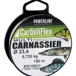 Powerline Fluorocarbone Carbonflex Multicarnassier - 150M * Fils - Tresses - Bdl Carnassier