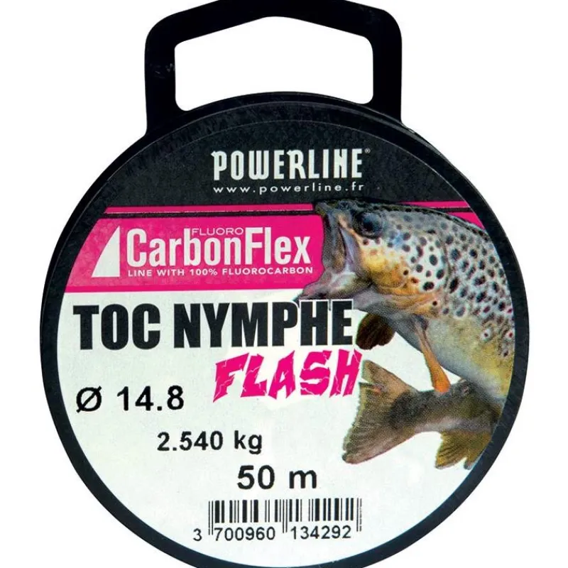 Powerline Fluorocarbone Carbonflex Toc Nymphe Flash - 50M * Fils Truite