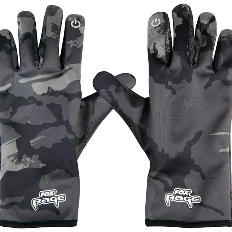 Fox Rage Gants Homme Thermal Camo Gloves - Camo * Bonnets, Tours De Cou & Gants