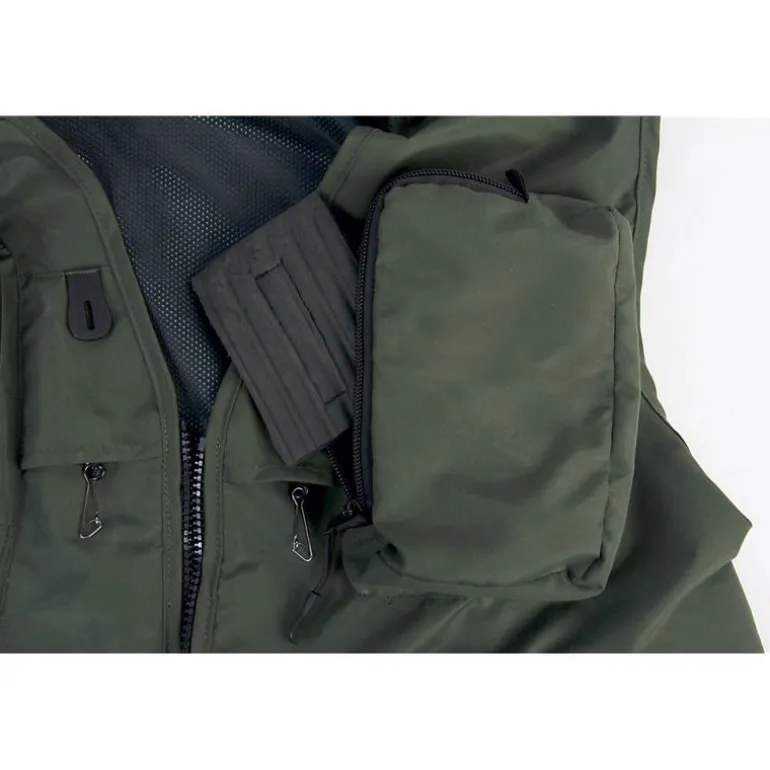 Gilet De Pêche Ragot Lancer Mouche Toc - Kaki