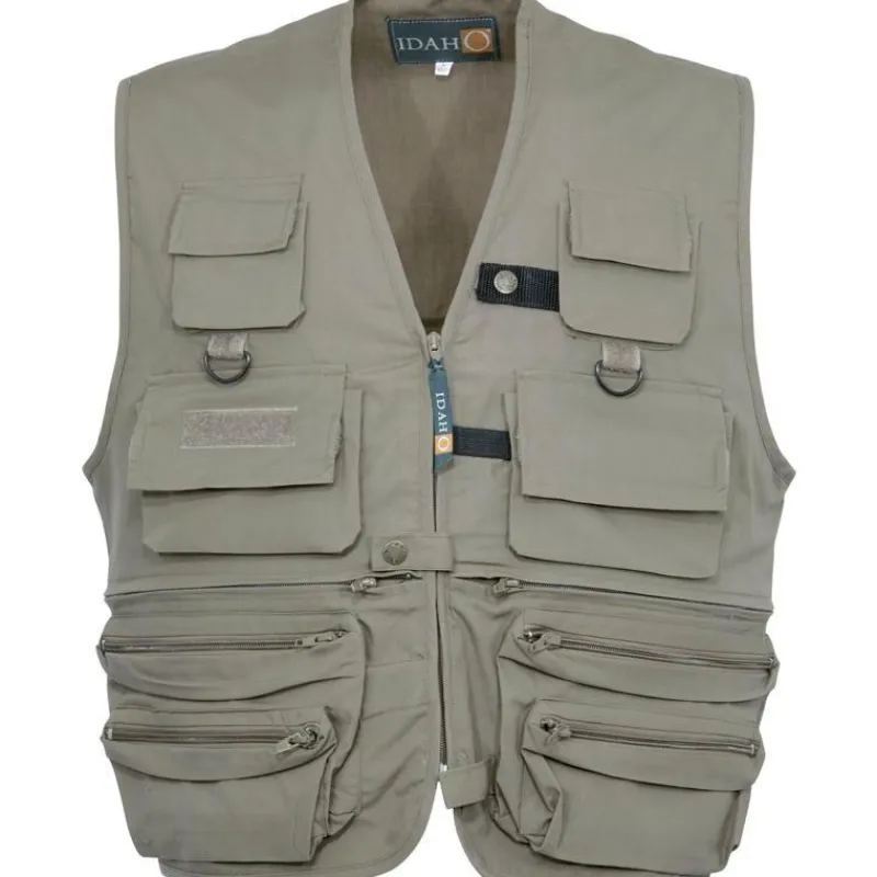 Idaho Gilet De Peche - Kaki * Gilets & Chest Packs