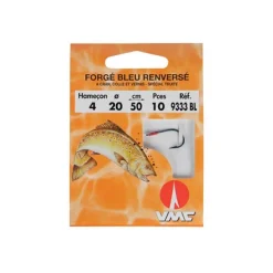 VMC Hamecon Monte Truite Forge Bleu Renverse A Cran - Par 10 * Petit Matériel