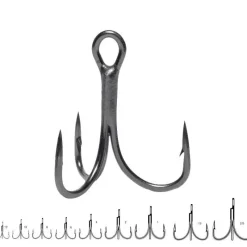 VMC Hamecon Triple Carnassier Inline 2X Renforce 7554 - Etain Brillant - Par 5 * Hameçons