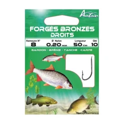Autain Hameçon Monté Forges Bronzes Droits * Hameçons