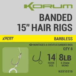 Hameçon Monté Korum Barbless Hair Rigs