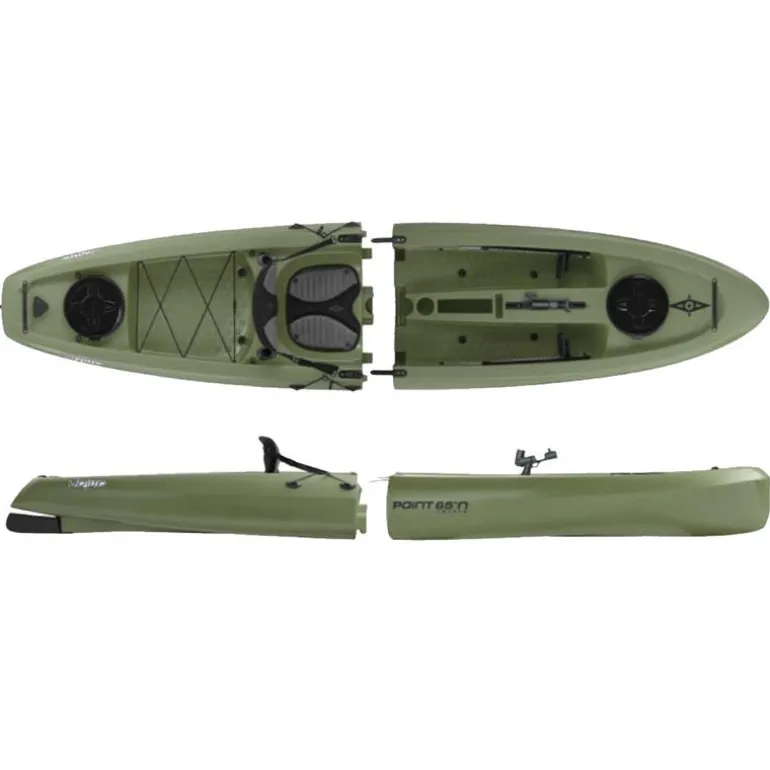 Kayak Point 65°N Mojito Angler Solo Sit-On-Top Modulable - Vert