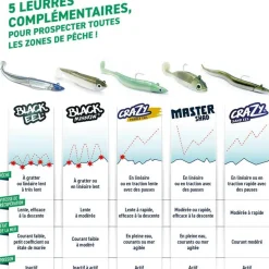 Kit Leurre Souple Arme Fiiish Combo Black Minnow 120 + Tete Plombee Shore