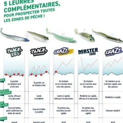 Fiiish Kit Leurre Souple Arme Combo Black Eel 150 + Tete Plombee Offshore * Leurres Mer