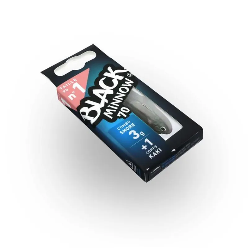 Fiiish Kit Leurre Souple Arme Combo Black Minnow 70 + Tete Plombee Shore * Leurres Carnassiers|Leurres Mer