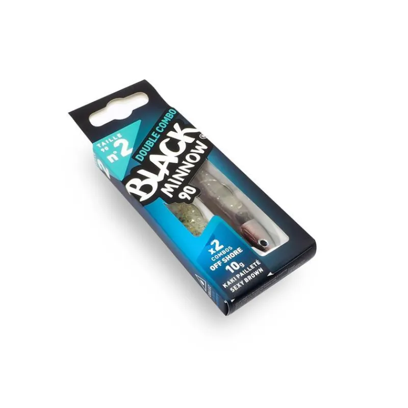 Fiiish Kit Leurre Souple Arme Double Combo Black Minnow 90 + Tete Plombee Off Shore * Leurres Carnassiers|Leurres Mer