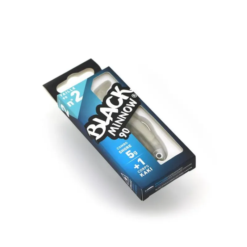Fiiish Kit Leurre Souple Arme Combo Black Minnow 90 + Tete Plombee Shore * Leurres Carnassiers|Leurres Mer