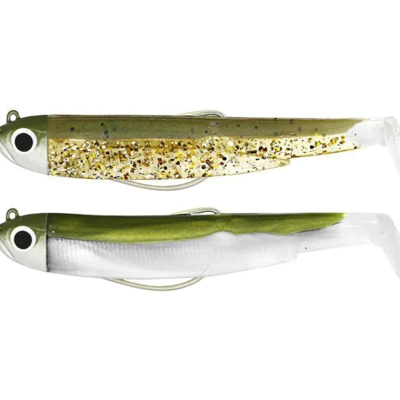 Fiiish Kit Leurre Souple Arme Double Combo Black Minnow 120 + Tete Plombee Shore * Leurres Carnassiers|Leurres Mer
