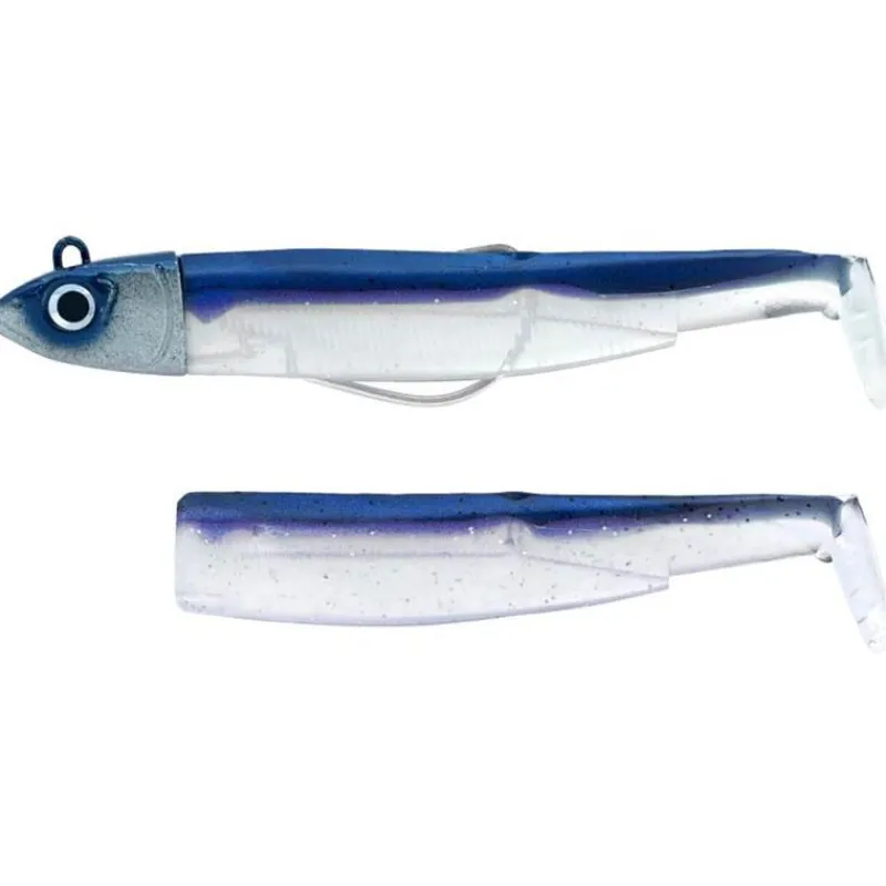 Fiiish Kit Leurre Souple Armé Combo Black Minnow 105 + Tête Plombée Offshore * Leurres Mer