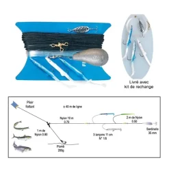 Flashmer Ligne De Traine Bateau Ecoline Lancons + Kit De Rechange * Lignes Montées