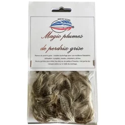 Magic Plumes De Perdrix Grise Vesuna - 3 Gramme - Traité Hydrofuge