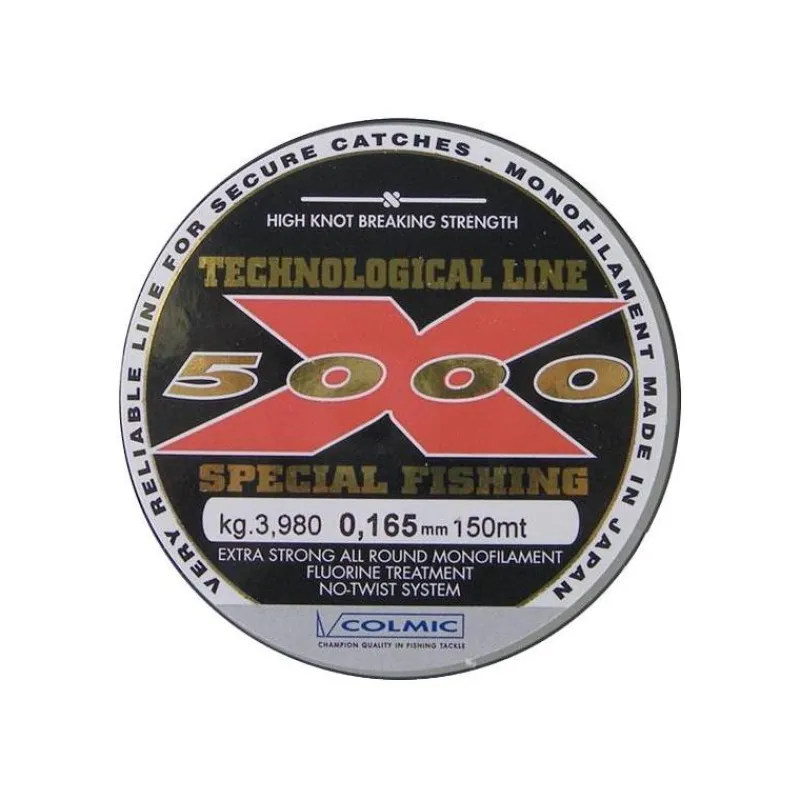 Colmic Nylon X5000 - 150M * Tresses - Fils - Bdl Mer|Fils Truite