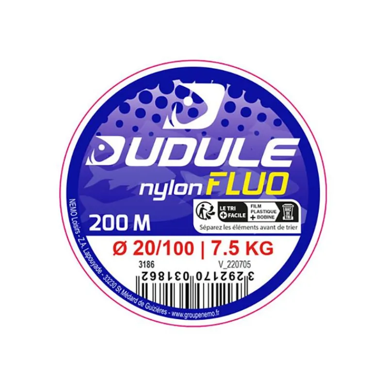 Dudule Nylon Fluo Action - 200M * Fils - Tresses - Bdl Carnassier