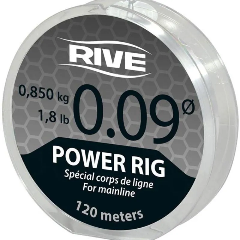 Rive Nylon Power Rig Transparent - 120M * Fils - Tresses Coup & Anglaise