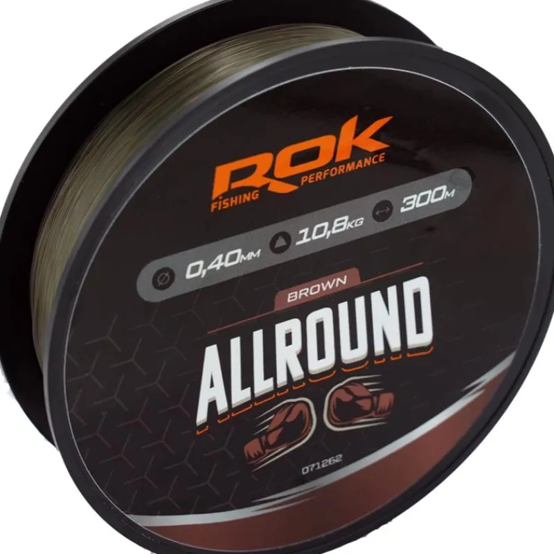Rok Fishing Nylon Allround Monofilament Brown - 300M * Fils - Tresses Carpe