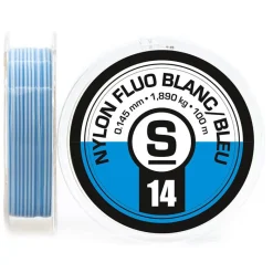 Sempe Nylon Fluo Bicolore Blanc/Bleu * Fils Mouche|Fils Truite