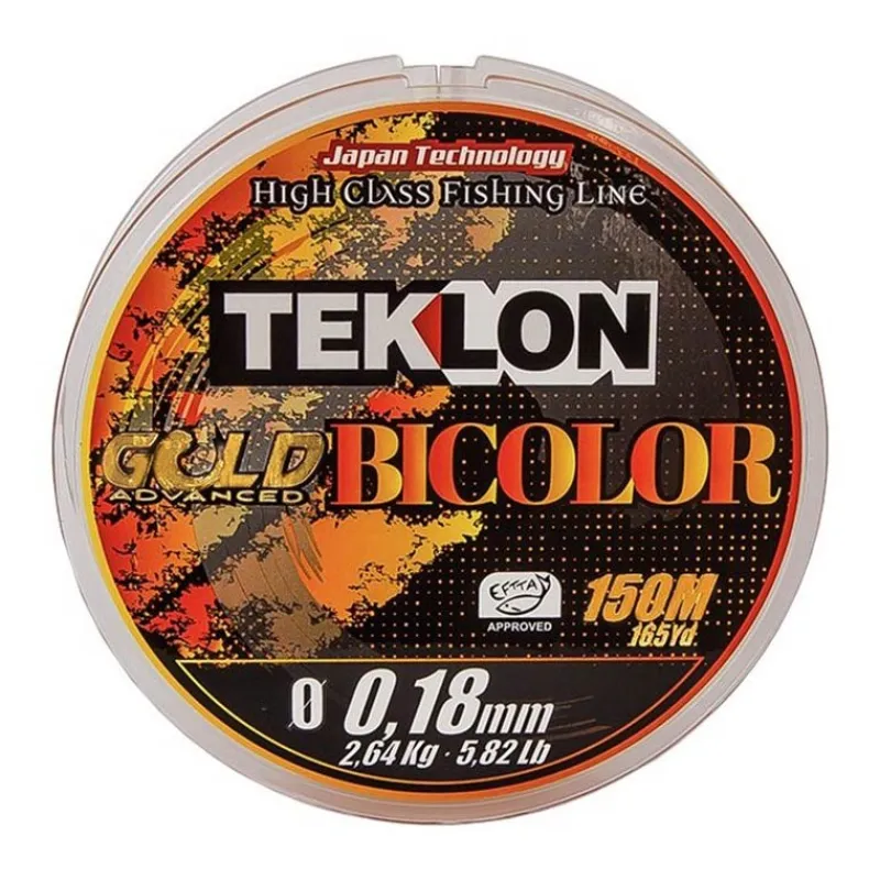 Teklon Nylon Gold Bicolor - 150M * Fils - Tresses - Bdl Carnassier|Tresses - Fils - Bdl Mer