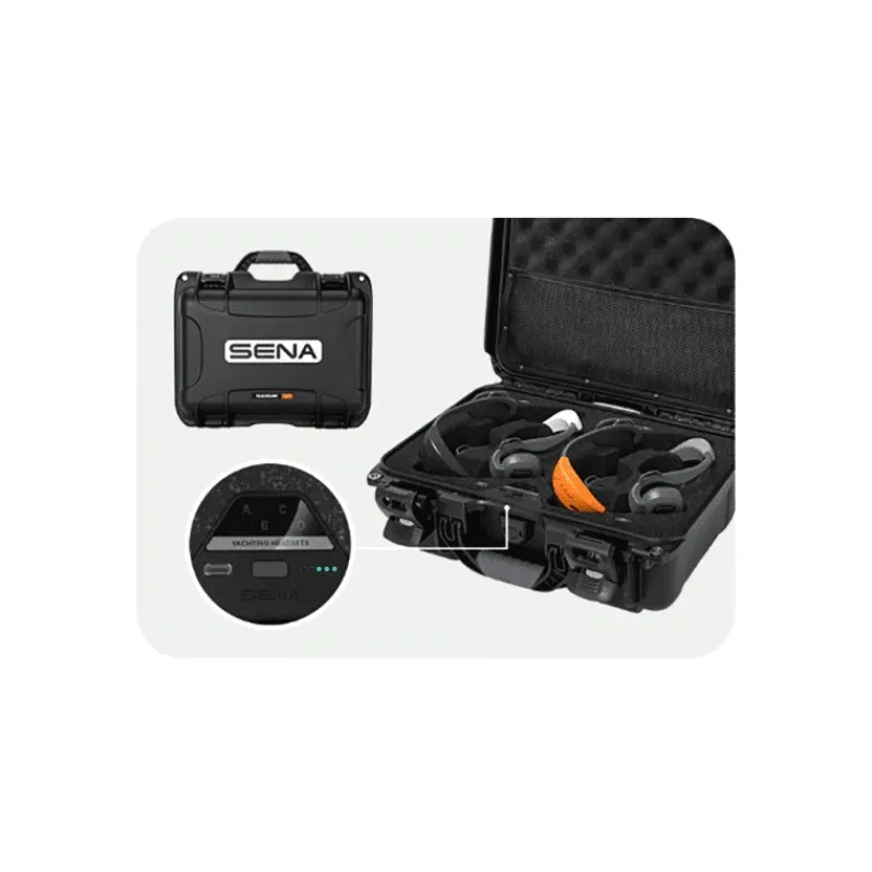 Sena Pack De Quatre Casques Bosun Quad Complets + Valise De Charge * Sécurité & Secours