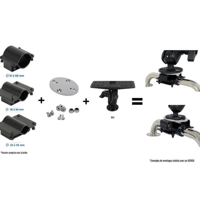 Seanox Pack Support Sondeur + Fixation Balcon * Equipements Bateau & Annexe