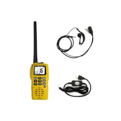 Navicom Pack Vhf Rt411+ + Pack Chargeur 220V + Cable Usb + Micro Oreillette * Equipements Bateau & Annexe