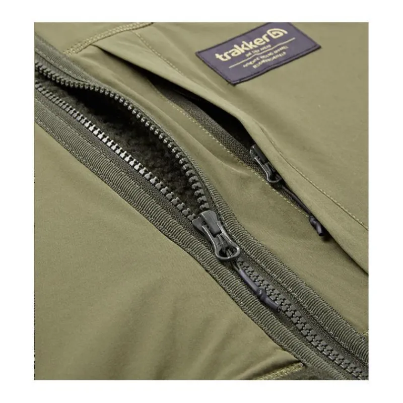 Trakker Polaire Sans Manche Homme Techpro Sherpa Jacket - Vert * Vestes De Pêche