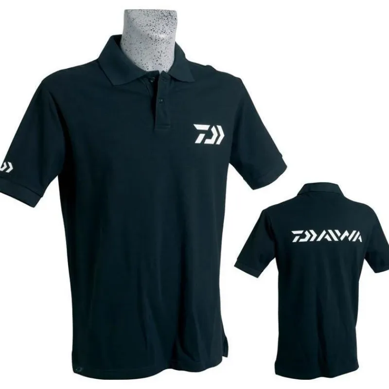 Daiwa Polo Manches Courtes Homme - Noir * T-Shirts, Polos & Chemises