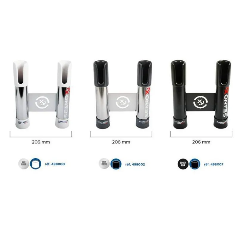 Seanox Porte Canne Inox Embout Fendu 2 Cannes * Equipements Bateau & Annexe
