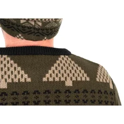 Fox Pull Homme Festive Jumper - Kaki * Sweats & Polaires
