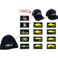 Fishxplorer Scratch Interchangeable Pour Casquette / Bonnet Addict Sandre - Vert * Cadeaux & Décoration|Cadeaux & Décoration