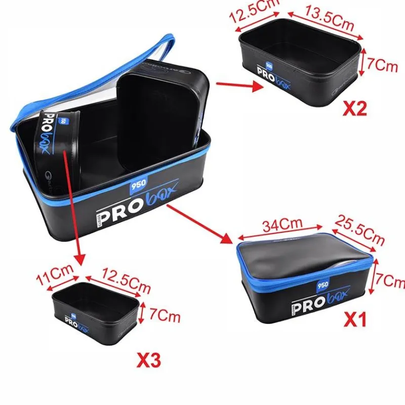 Garbolino Set Sac À Appâts Eva Pro Box Bait * Feeder|Bagagerie Coup