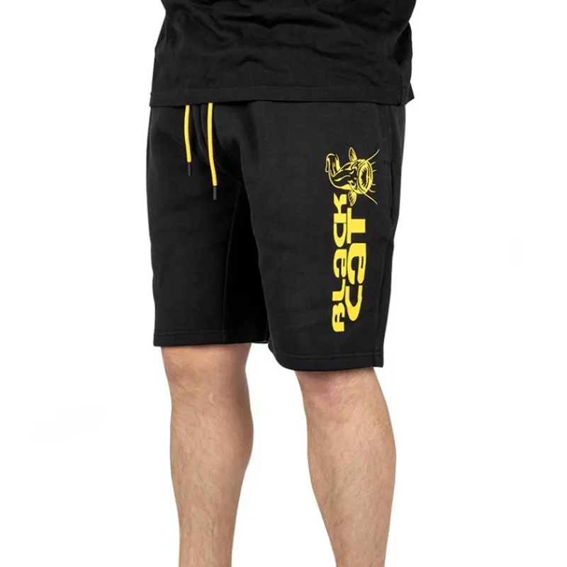 Black Cat Short Homme Jogger Shorts - Noir * Pantalons, Salopettes & Shorts