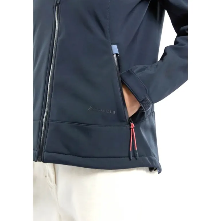 Softshell Femme Bermudes Sillages Contrecollee Polaire - Navy