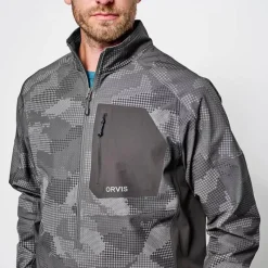 Orvis Softshell Homme Pro Lt Pullover - Camo * Vestes De Pêche