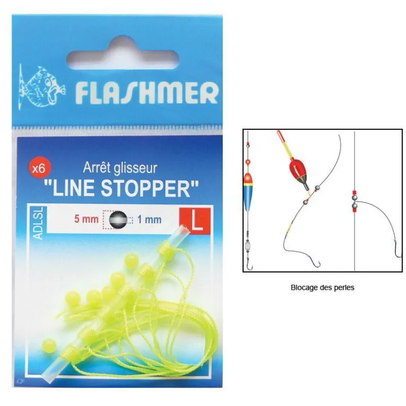 Flashmer Stop Fil Line Stopper - Par 6 * Montage Ligne