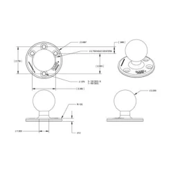 Ram Mounts Support Bas A Visser Boule D Pour Ra-H4 * Sondeurs & Gps|Sondeurs & Gps