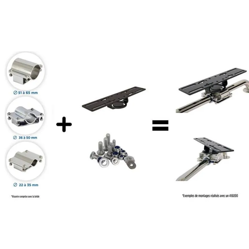 Seanox Support Écran Gps/Sondeur Fixe D22/65 Gm * Equipements Bateau & Annexe