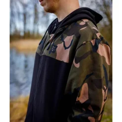 Sweat Homme Fox Lw Black/Camo Split Zip Hoody - Noir/Camo