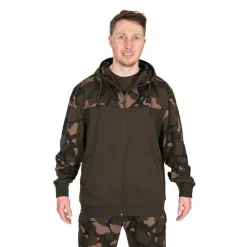 Fox Sweat Homme Lw Khaki/Camo Split Zip Hoody - Kaki/Camo * Sweats & Polaires