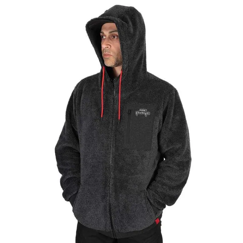 Fox Rage Sweat Homme Reversible Sherpa Hoody - Noir * Sweats & Polaires