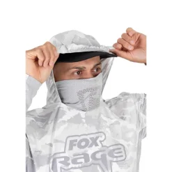 Fox Rage Sweat Homme Uv Hooded Light Camo Top - Gris * Anti-Uv|Sweats & Polaires
