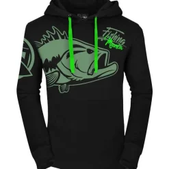 Hot Spot Design Sweat Homme Fishing Mania Bass - Noir * Sweats & Polaires